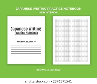 Japanese Writing Practice Notebook KDP Interior