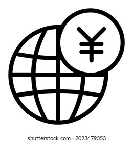 Japanese Yen Global Usage Icon