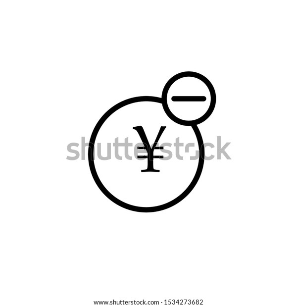 Japanese Yen mini line, icon, background\
and graphic. The icon is black and white, linear flat, vector,\
pixel perfect, minimal, suitable for web and\
print.