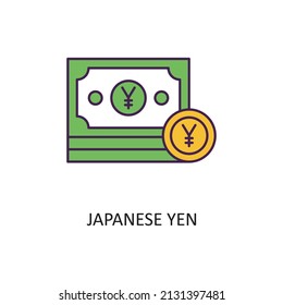 Japanese Yen Vector Filled Outline Icon Design illustration. Fintech Symbol on White background EPS 10 File