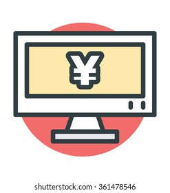 Japanese Yen Vector Icon