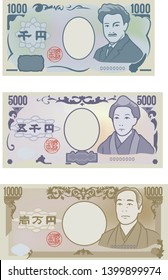 Japanese yen vector illustration material