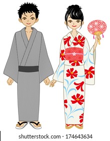 Japanese Yukata Couple