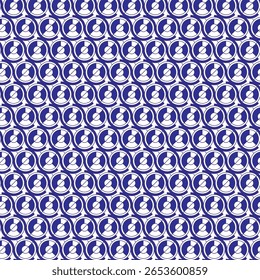 Japonês Zen padrões sem emenda, fundos geométricos, branco e azul, papel digital bonito para o design moderno