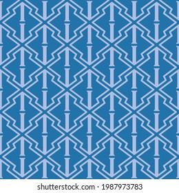 Japanese Zigzag Bamboo Vector Seamless Pattern