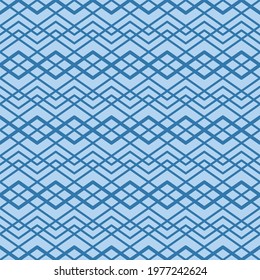 Japanese Zigzag Diamond Line Vector Seamless Pattern