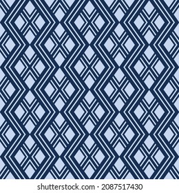 Japanische Zigzag Diamond Line Vektorgrafik nahtloses Muster