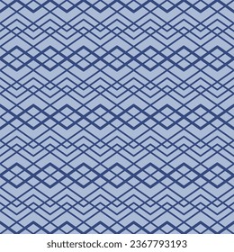 Japanese Zigzag Diamond Line Vector Seamless Pattern