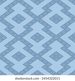 Japanese Zigzag Diamond Line Vector Seamless Pattern
