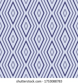Japanese Zigzag Diamond Vector Seamless Pattern