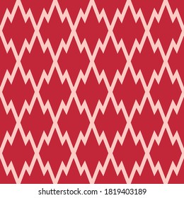 Japanese Zigzag Diamond Vector Seamless Pattern