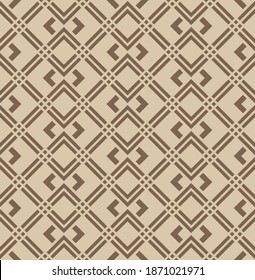 Japanese Zigzag Diamond Vector Seamless Pattern