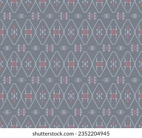 Japanese Zigzag Diamond Vector Seamless Pattern