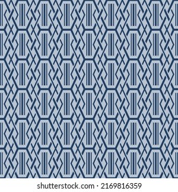 Japanese Zigzag Diamond Weave Vector Seamless Pattern