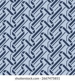 Japanese Zigzag Fold Line Vector Seamless Pattern