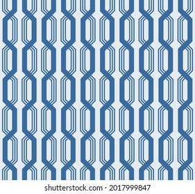 Japanese Zigzag Hexagon Vector Seamless Pattern