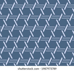 Japanese Zigzag Hexagon Weave Vector Seamless Pattern