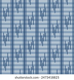 Japanese Zigzag Line Stripe Vector Seamless Pattern