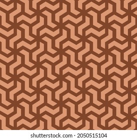 Japanese Zigzag Maze Vector Seamless Pattern