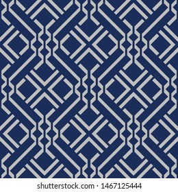 Japanese Zigzag Square Seamless Pattern