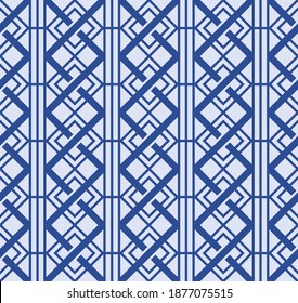 Japanese Zigzag Square Vector Seamless Pattern