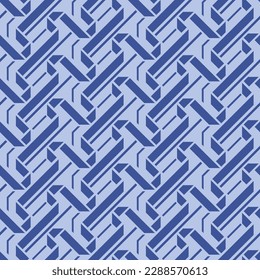 Japanische Zigzag Weave Line Vektorgrafik nahtloses Muster