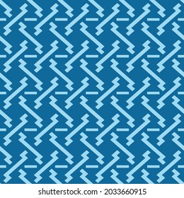 Japanese Zigzag Weave Vector Seamless Pattern