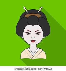 Japanese.Human race single icon in flat style vector symbol stock illustration web.