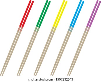 Japanese"saibashi" / This chopsticks is designed to prevent burning the cook's hands.