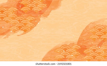 It is a Japanese-style background illustration of an autumn image