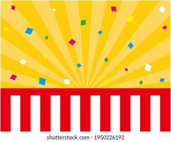 Japanese-style background of radiation. Japanese pattern. New Year.