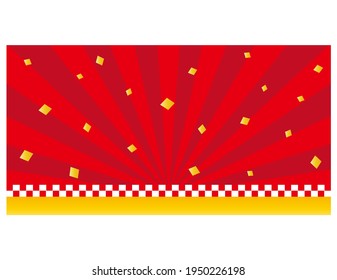 Japanese-style background of radiation. Japanese pattern. New Year.