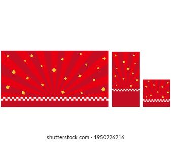Japanese-style background of radiation. Japanese pattern. New Year.