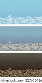 Japanese-style chic color wave pattern illustration variation