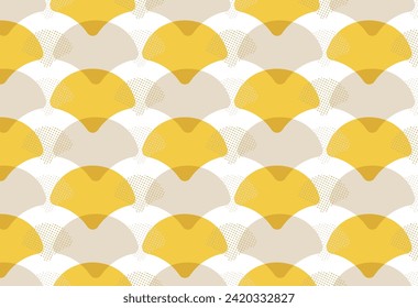 Japanese-style fan-shaped background pattern illustration
