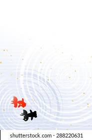Japanese-style goldfish background