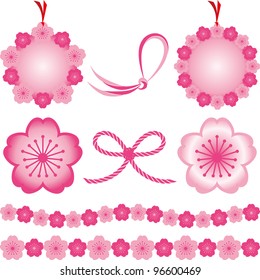 Japanesestyle material, Cherry blossoms