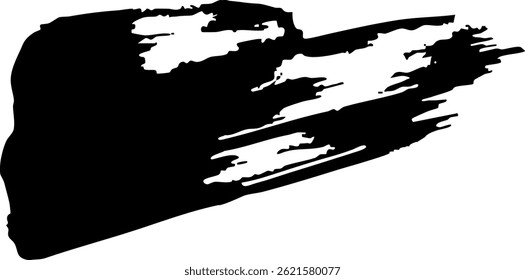 Japanese-style material: Dynamic line illustration set drawn with a brush, vector