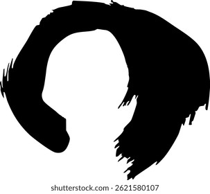 Japanese-style material: Dynamic line illustration set drawn with a brush, vector