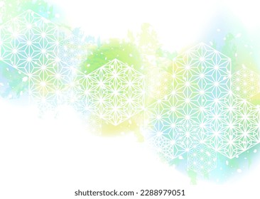 A Japanese-style pattern with a refreshing fresh green color