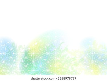 A Japanese-style pattern with a refreshing fresh green color