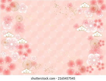 Japanese-style plum and cherry blossom patterns