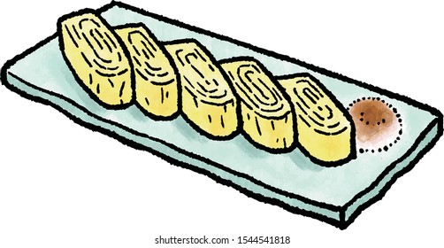 Japanese-style rolled omelette called ’Dashimaki’
