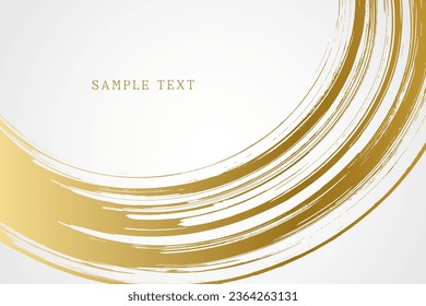 Japanese-style vector background material drawn with a golden brush that can also be used for New Year's cards
