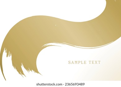 Japanese-style vector background material drawn with a golden brush that can also be used for New Year's cards