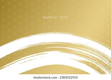 Japanese-style vector background material drawn with a golden brush that can also be used for New Year's cards