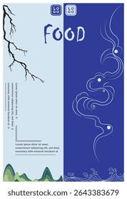 Japanese-themed food posters, can be used to advertise Japanese food products, etc.