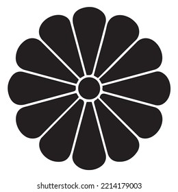 japanesse clan kamon crest symbol. japanese ancient family stamp symbol. A symbol used to decorate and identify people in family. the icon is isolated on white background