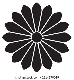 japanesse clan kamon crest symbol. japanese ancient family stamp symbol. A symbol used to decorate and identify people in family. the icon is isolated on white background
