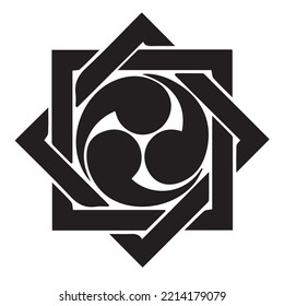 japanese family crest vector
